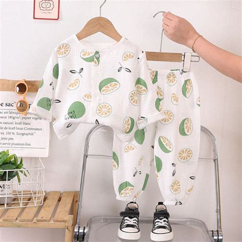Kids Grapefruit Print Night Suit – Maa & Baby