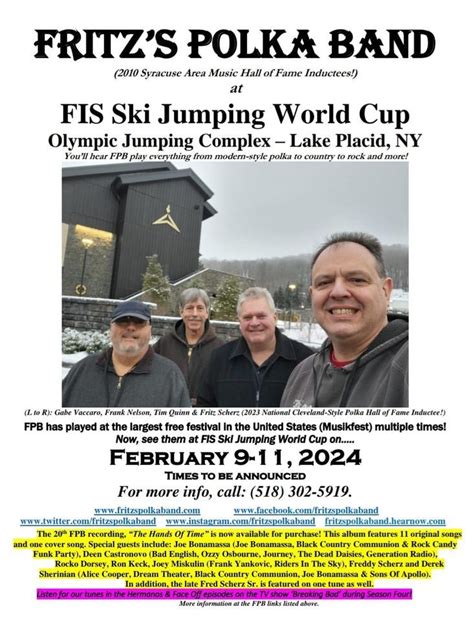 Fritzs Polka Band at FIS Ski Jumping World Cup - 2/11/24, Lake Placid ...