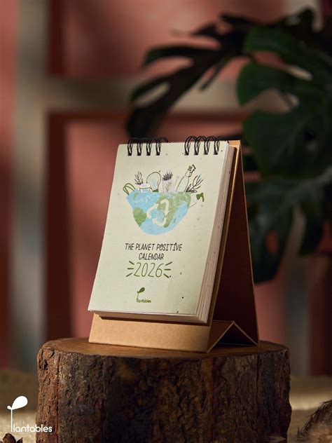 Planet Positive Seed Paper Calendar 2026 | Sustainable | Plantable