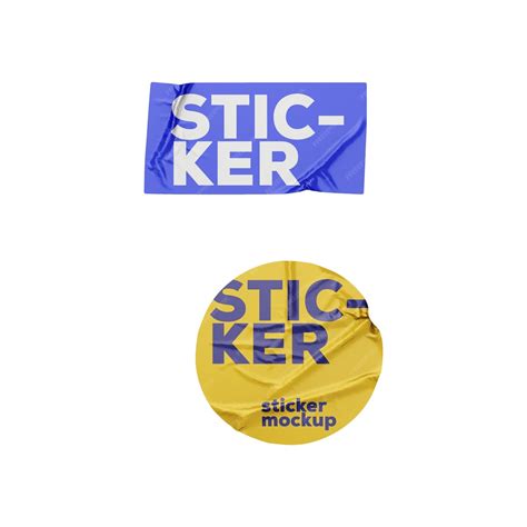 Sticker mockup 3d render | Premium PSD