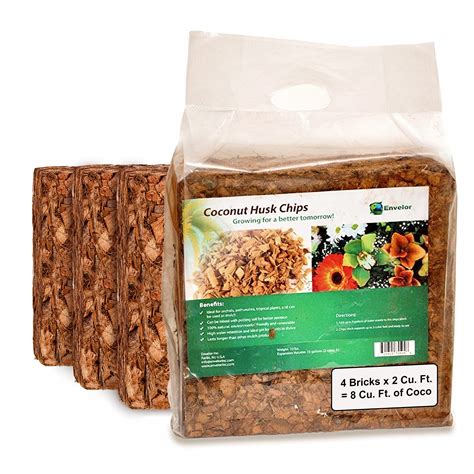 Buy Coco Coir Chips 4-Pack Envelor 2.4 Cu. Ft. Compressed Coconut Coir ...