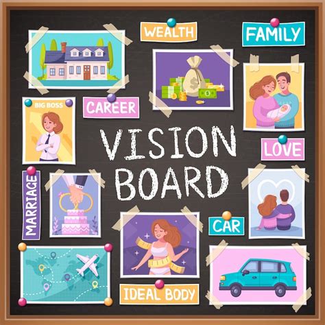 Vision board clip art Vectors - Download Free High-Quality Vectors from ...