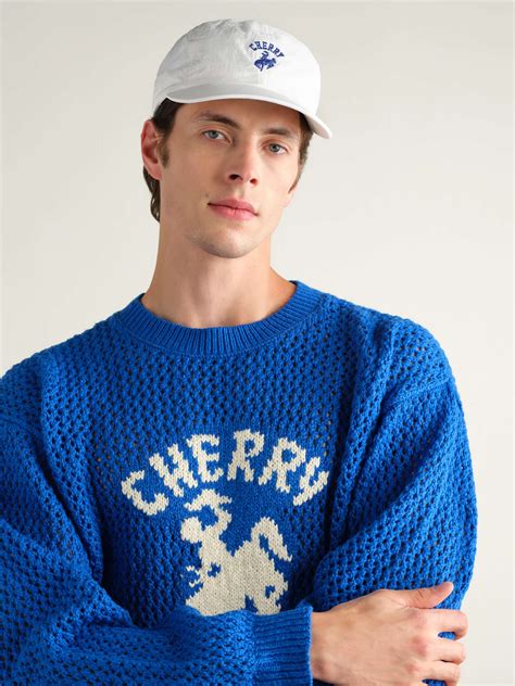 CHERRY LOS ANGELES Western Tennis Logo-Embroidered Twill Baseball Cap ...