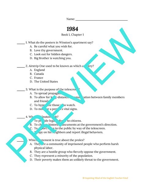 1984 Worksheets - One For All