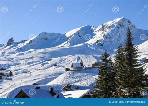 He Famous Swiss Skiing Resort Arosa and the Oldest Church Bergkirchli ...