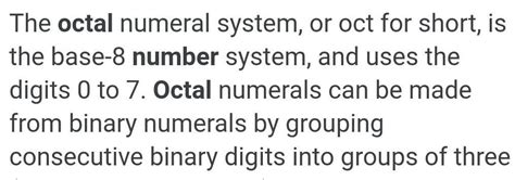 What are the characteristics of octal number system? - Brainly.in
