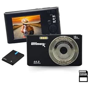 Buy Ultimaxx 44MP Digital Compact Camera with 16X Digital Zoom, 2.4 LCD ...