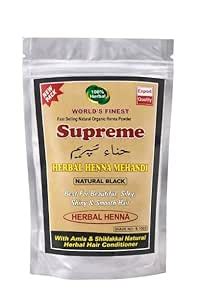 Buy Supreme Herbal Henna Mehandi Powder | Natural Black Hair Color ...
