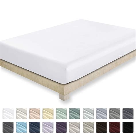 California Design Den 400 Thread Count 100% Cotton 1 Fitted Sheet Only ...