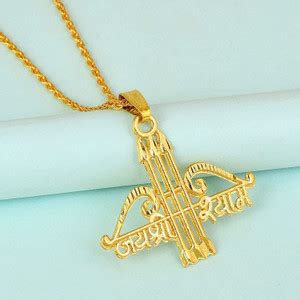 PLACIDO Khatushyam Gold Plated Symbol of Khatu Shyam Ji Jai Shri Shyam ...