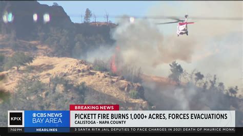 Pickett Fire burning in Napa County prompts evacuations near Calistoga ...