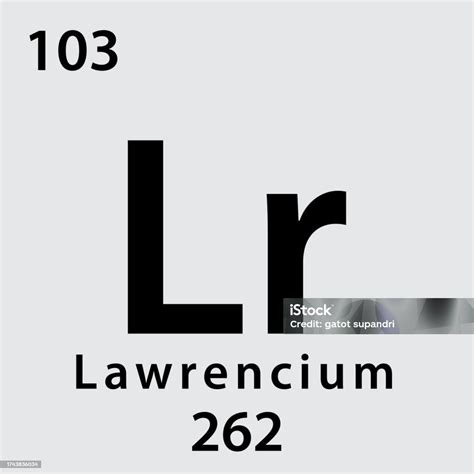 Lawrencium Element Periodic Table Icon Vector Logo Design Template Stock Illustration - Download ...