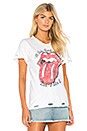 DAYDREAMER Rolling Stones Rebel Tee in Vintage White | REVOLVE