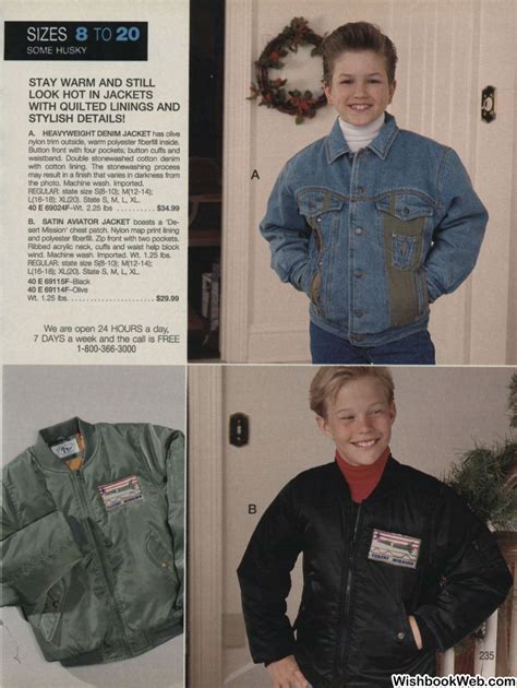1991 Sears Wishbook | Denim jacket, Stone wash, Aviator jackets