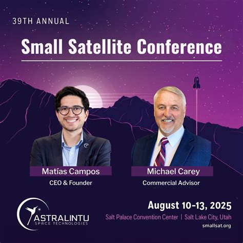 🛰️ We’re heading to the 39th Small Satellite Conference (SmallSat) in ...