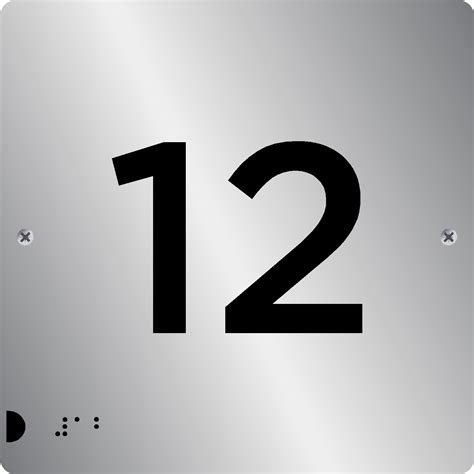 Number 12 sign | Braille Signs