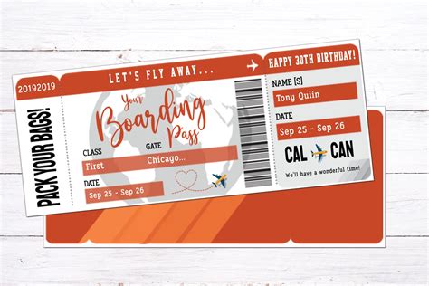 Fake Plane Ticket Printable - Printable Word Searches