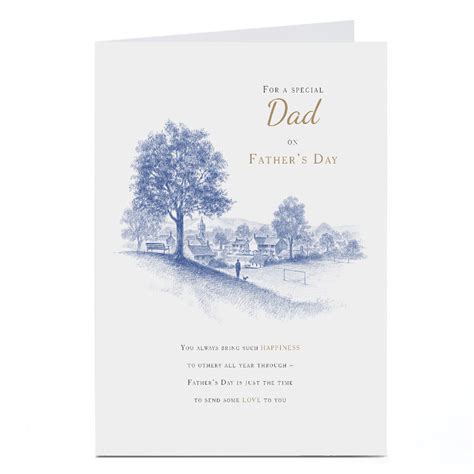 Buy Personalised Father's Day Card - Field and Village Scene - Dad for ...
