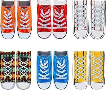 Buy CHACKO 6 Pairs 3D Print Pattern Socks Funny Socks Flip Flops Design ...