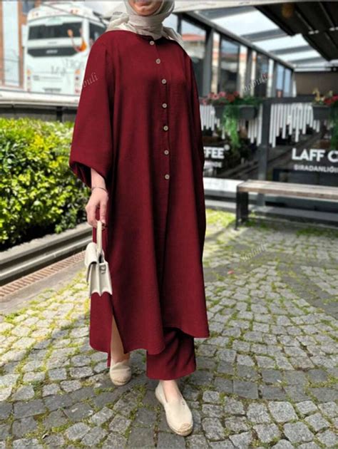 Casual Closed Lantern Long Sleeve, Breasted, Hem Side Slit Ladies ...