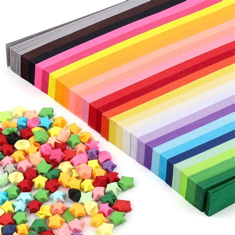 Snapklik.com : 1030 Sheets Star Origami Paper 27 Assortment Color Star ...