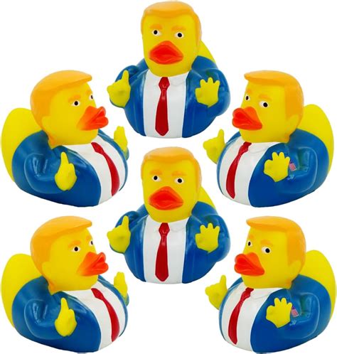 Amazon.com: 12 Donald Rubber Ducks Bulk, 12 Pack, Small 2.3 Inch, Funny ...