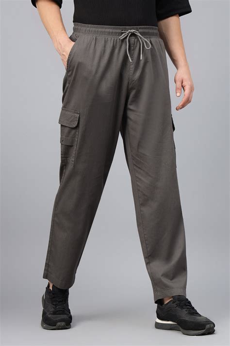 Grey Pure Cotton Baggy Fit 4 Pocket Cargo – Veirdo