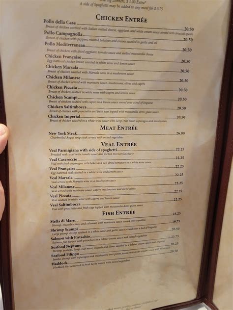 Menu at Filippo's Italian Restaurant, South Williamsport, 24 E Southern Ave