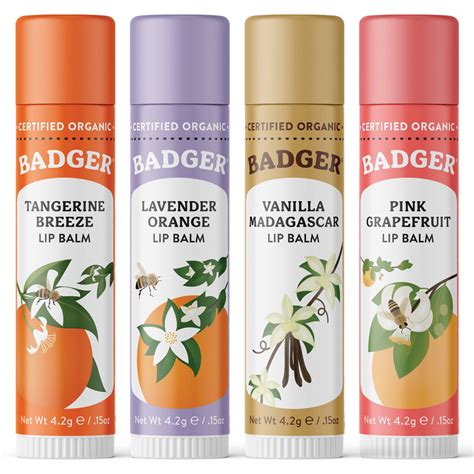 Organic Lip Balms 4-Pack - Gold Box | Badger Balm