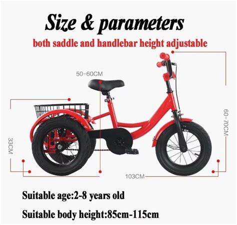 Bicicleta de crucero para niños de 3 a 8 años, triciclo de pedal para ...