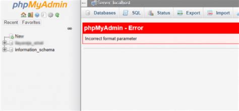 phpMyAdmin Error Incorrect Format Parameter Hestia 的图像结果