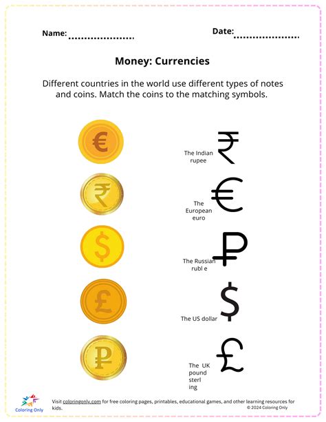 Money Worksheet 的图像结果