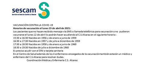 COMUNICACION DEL CENTRO DE SALUD