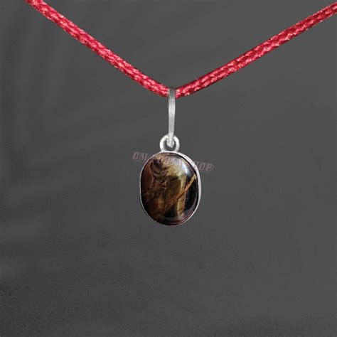 Buy Tiger Eye Stone Pendant in German Silver online USA UK