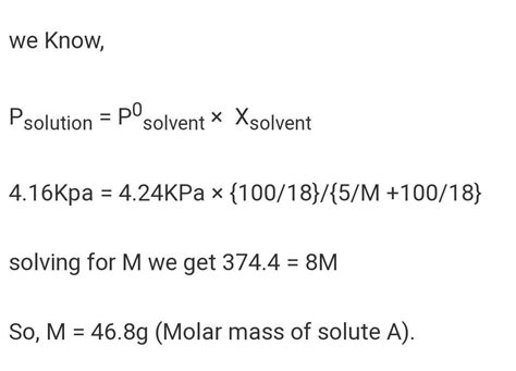 5 kg of compound A was dissolved in 100 g of water at 303 Kelvin. The ...