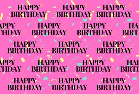 Printable Happy Birthday Wrapping Paper