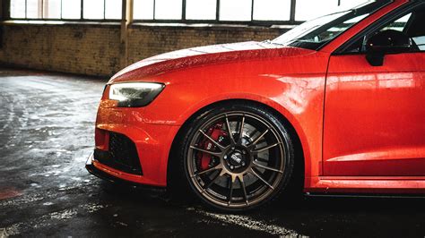 Download wallpaper 2048x1152 car, red, wet, wheel, side view ultrawide ...