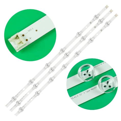 LED Backlight Strip For LG 32 Inch 6+7+6 Lamp (3 pcs set) - EasySpares.in