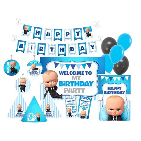 Buy Boss Baby Party decorations Kit - 80 pcs includes Banner, balloons ...
