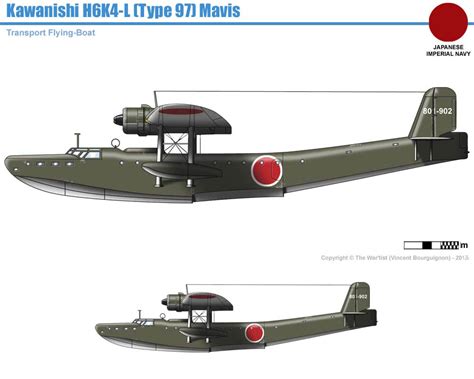 STERN VIEW OF JAPANESE H6K2-L FLYING BOAT SAZANAMI (J-BFOY). (NAVAL ...
