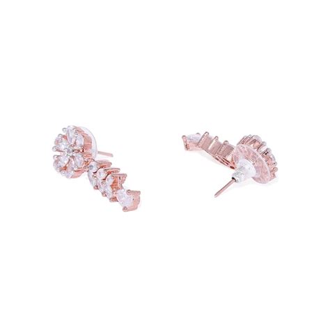Buy AccessHer Women Rose gold and Siver Toned Jewellery Set Online