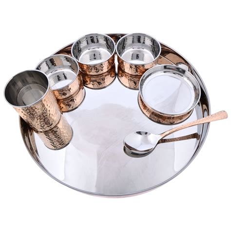 Buy Traditional Indian Cuisines Dinnerware Stainless Steel Copperware ...