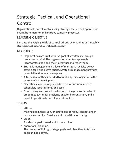 Image result for Strategy Control Operational