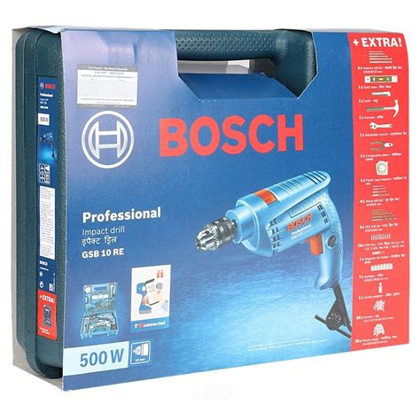 Bosch GSB 10 RE KIT Professional Impact Drill 10mm 500W