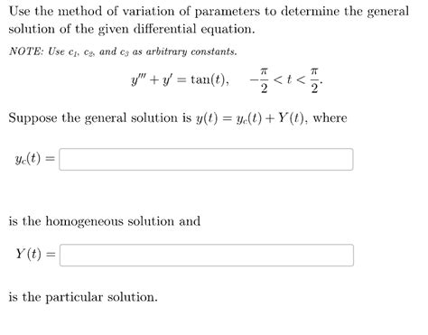 Image result for Variation of Parameters Solved Examples