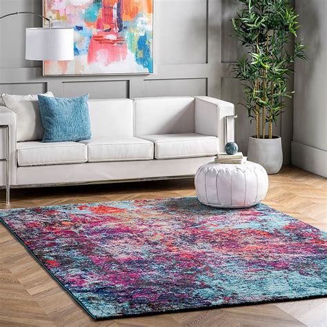 nuLOOM Modern/Contemporary Multi 4 x 6 Ft. Indoor Abstract Area Rug ...