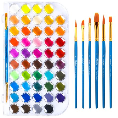 Ohuhu Watercolor Paint Set,48 Colors Watercolor Pallet Fundamentals Set ...