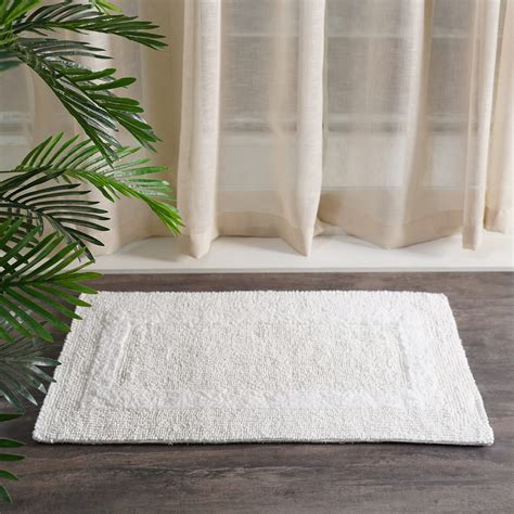 Buy Pure Home + Living White Reversible Bathmat Online at Low Prices in ...