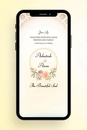 Minimal Elegant Floral Wedding Video Invitation