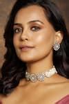 Buy White Pearls, Beads, Stones Kundan Studded Choker Set by Joules By ...